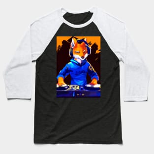 Fox at the DJ booth Baseball T-Shirt